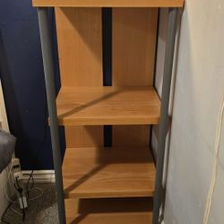 Modern Wood Shelving Unit / Side Table – Sturdy & Clean