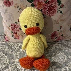 handmade crochet duck 