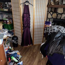 Stunning Purple and Black Gown