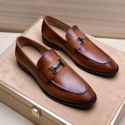 Hermes Menโs Leather Shoes With Box 2026 New