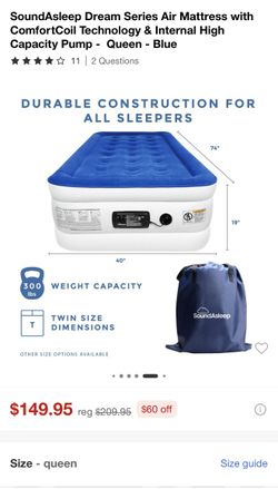 SoundAsleep Dream Series Luxury Air Mattress (Queen)