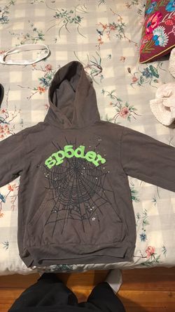 Sp5der Wait Web Hoodie 'Slate Grey'