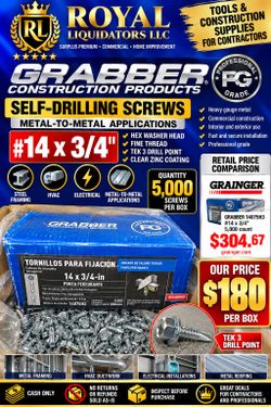 GRABBER PROFESSIONAL GRADE — 5,000 METAL-TO-METAL SCREWS