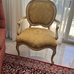 Vintage Armchair Solid Wood 