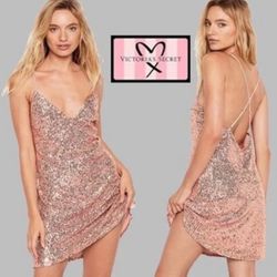 Sequin Mini Dress Slip Chemise