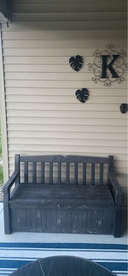 Resin storage bench