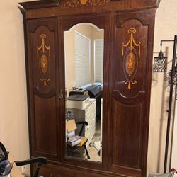 Armoire With Mirror And Large Drawer