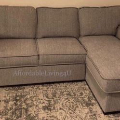 Pullout Grey Reversible Storage Chaise Sectional Brand New In Box 