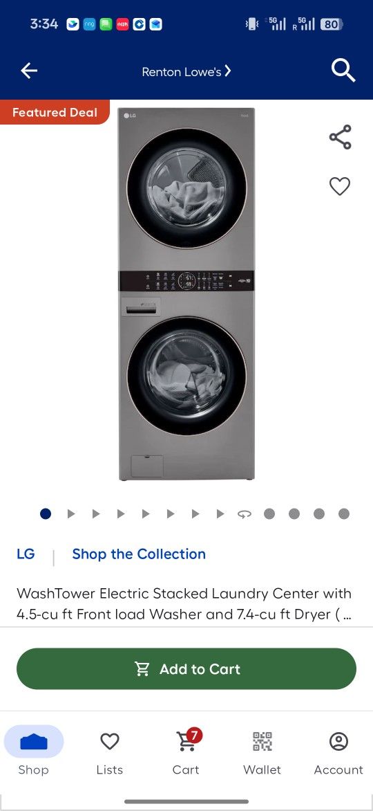 LG 27inch washtower