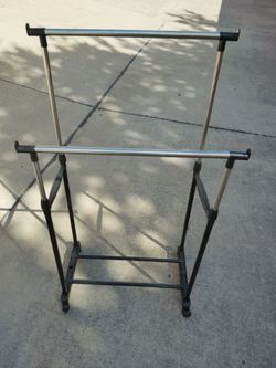 Double Bar Freestanding Clothes Rack