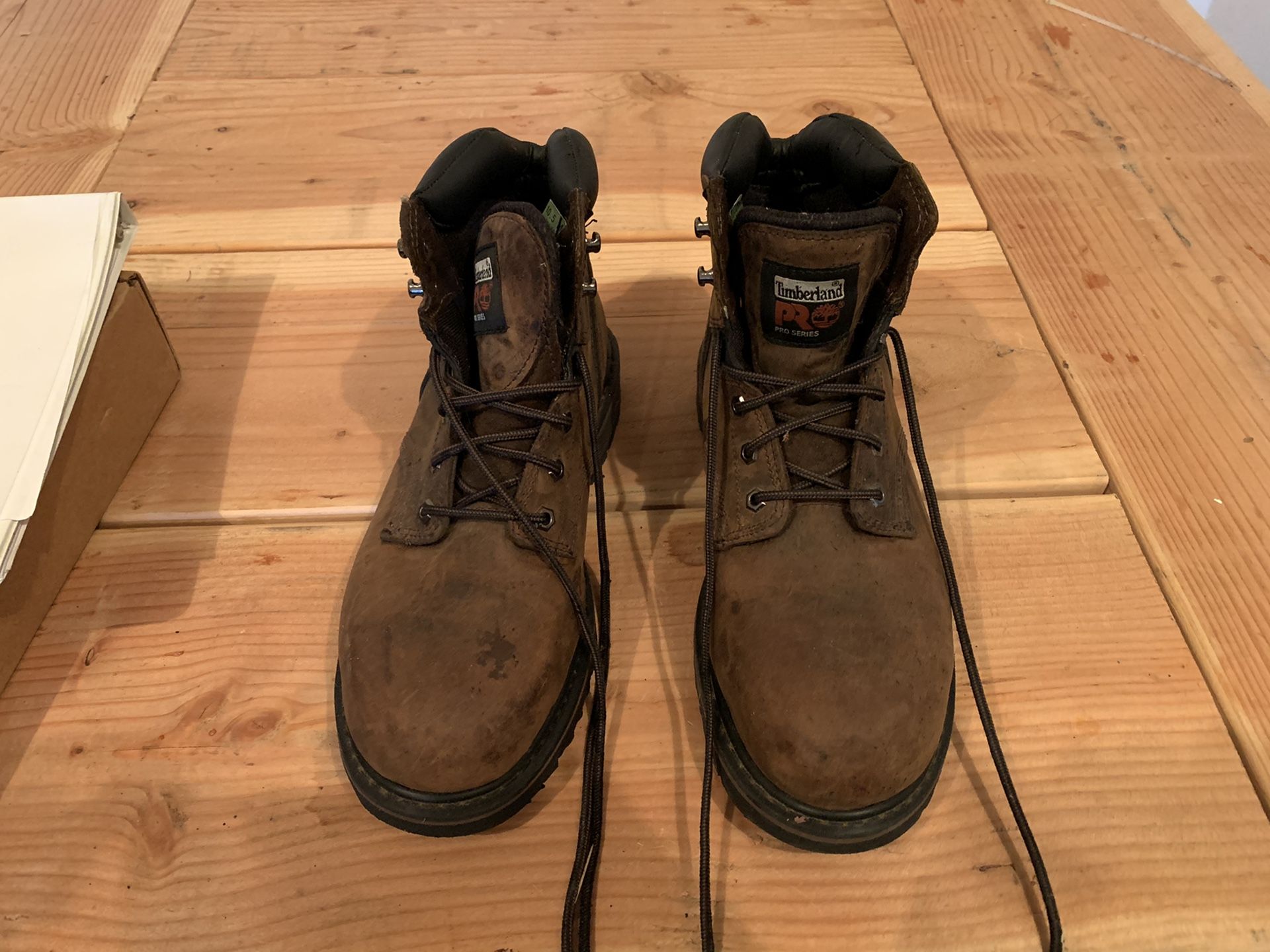 Timberland pro work boots, steel toe