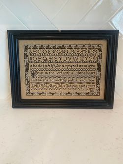 Black Frame - cross-stitch embroidery