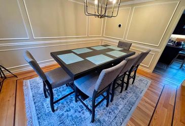 Counter-Height Dining Set with Table,4 Chairs, and Bench