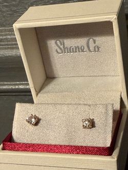 ShaneCo Yellow Gold 1 Carrot Diamond Earrings.