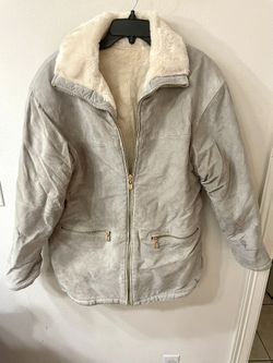 Leather Coat Double Sided Size L/XL
