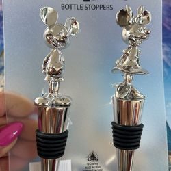 Mickey And Minnie Mouse Bottle Stoppers