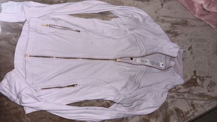 REAL LULULEMON pink fitted jacket with gold zippers