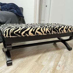 Zebra Ottoman Bench