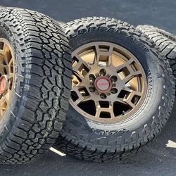 Toyota Tacoma 4runner Tundra Sequia rims tires 17’’ TRD PRO wheels black gold silver FJCruiser 6x139 265/70R17 17 Inch