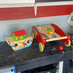 Wooden Walker & Boat Toy