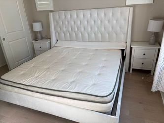 King bedroom set with mattress 300 each set-like new