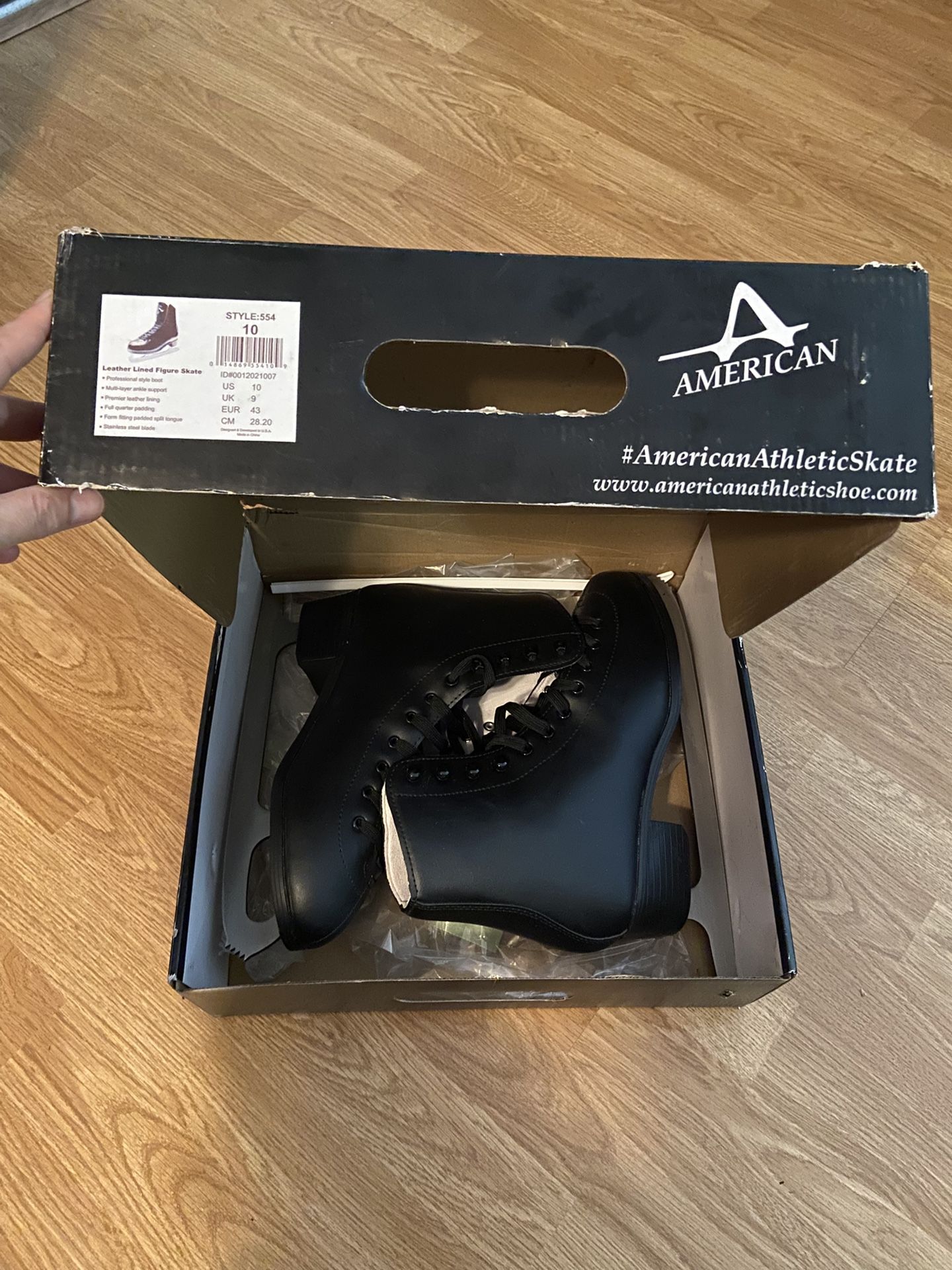 Leather Ice Skates Size 10