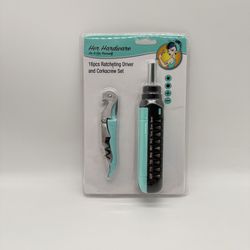Her Hardware 16pcs Ratcheting Driver and Corkscrew Set