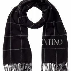 BNWT 100% Authentic Valentino Logo Wool Scarf Unisex