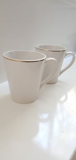 White + Gold Mug Set 