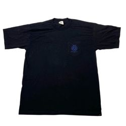 Vintage IATSE Local 504 Orange Country Film Stage Hand Black Shirt XL Calvert Co