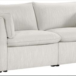 Luxury Oversized Loveseat Sectional Sofa Couch, Premium Down Filled Modular Sectional Sofa, FSC Certified, 80‘’ Width, 2 Seat Cloud Couch for Living R