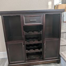 Dark Brown Wine Cabinet 