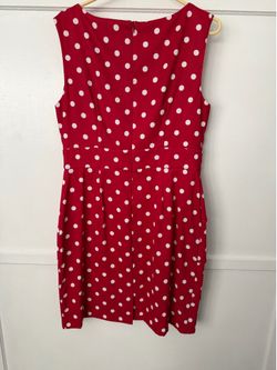 Red polka dot dress