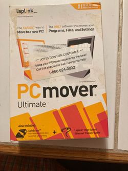 Laplink PCmover Ultimate PC Transfer Software with High-Speed Ethernet Cable
