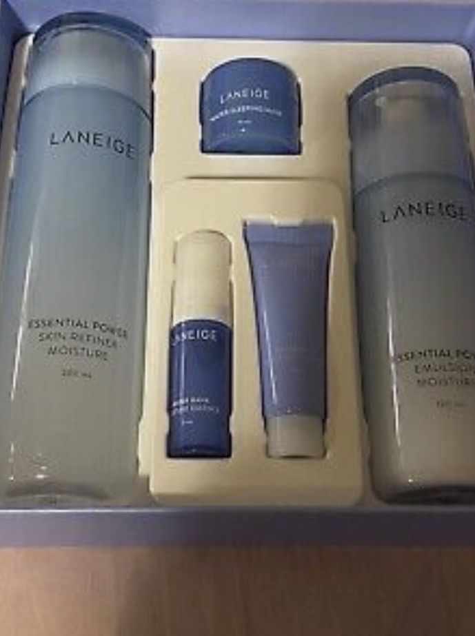 5pcs LANEIGE Basic Duo Set Light Essential Power Moisture For Skin New in Box