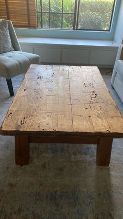 Rustic heavy coffee table