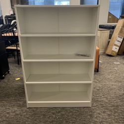 White Bookshelf 36"W x 12"D x 53"H 4-Shelf