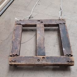 Small Wooden Dolly w/Rope