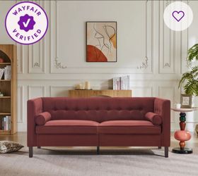 Burgundy sofa 77 in