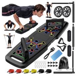 Push Up Board, Pilates Bar and 20 Fitness Accessories