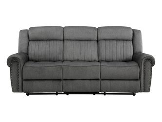 Brennen Charcoal Double Reclining Sofa