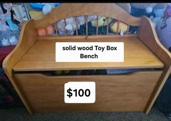Toy Box Bench Solid Wood