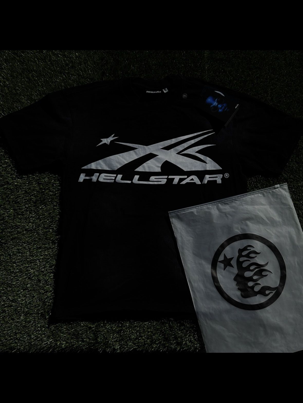 hellstar black and white t-shirt