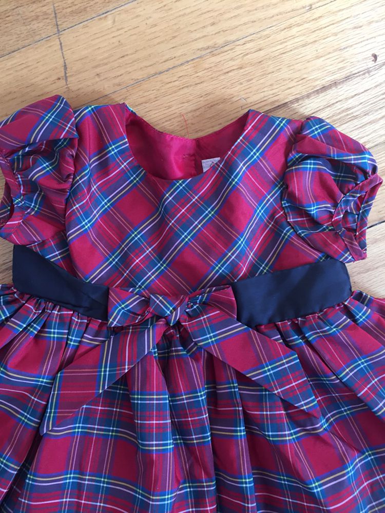 Christmas Dress, Matching Size 18 Months & Size 4