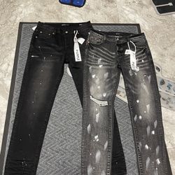 Purple Jeans Size 34 Brand New