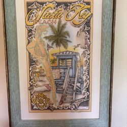Siesta Key Framed Canvas Print 