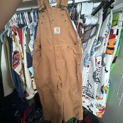 Carhart brown bib overalls size 5