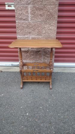 Vintage Magazine Rack/Side Table 