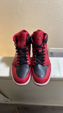 Air Jordan 1 Mid Red Black Sneakers