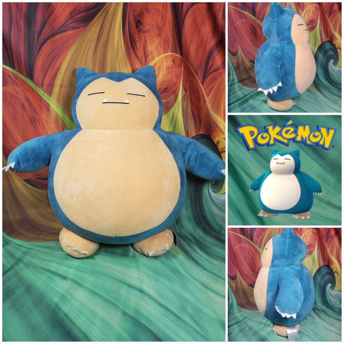 Build-a-Bear SNORLAX Pokemon "Fat Boy" Stuffed BAB Plush 💥 Retired 💥